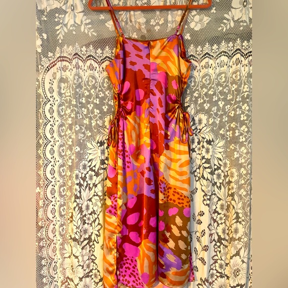 Christian lacroix multicolored midi dress with side cut outs. - Picture 2 of 3